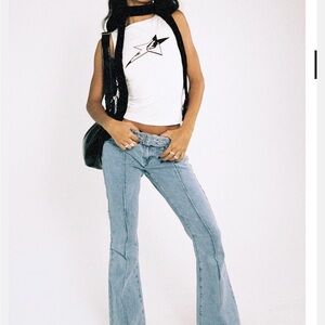 low rise flare jeans - princes polly